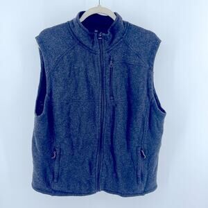 Smartwool Echo Lake wool blend full zip mock neck cold weather vest sz XL